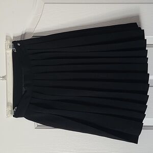 Black pleated wrap skirt